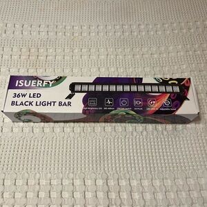 Isuerfy 36W LED Black light bar 15.5” w/on off switch